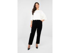 Manšestrové kalhoty s vysokým pasem model 224841 Italy Moda 1