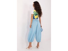 Manšestrové kalhoty s vysokým pasem model 226230 Italy Moda 1