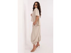 Manšestrové kalhoty s vysokým pasem model 226233 Italy Moda 1