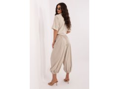 Manšestrové kalhoty s vysokým pasem model 226233 Italy Moda 2