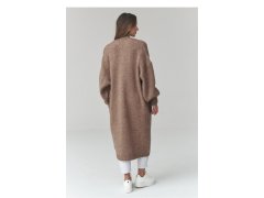 Svetr na zapínání oversize model 226869 Makadamia 2