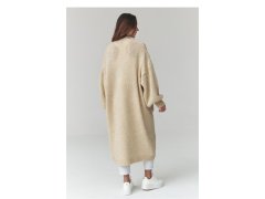 Svetr na zapínání oversize model 226872 Makadamia 2