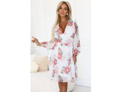 388-3 FRANCES šifonové obálkové šaty s&nbsp;dlouhým rukávem - MALVES 3