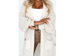 627-1 Cardigan - svetr s kapsami - béžová barva 6