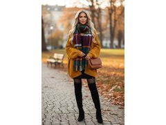402-10 Pohodlné netopýří šaty s dlouhým rukávem - černé 3