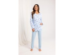 Pyžamo Regina 710 dlouhé/r M-XL Z25/26 dámské rozepínací 1