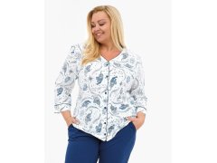 Pyžamo Cornette 162/446 Kristin 2 3/4 3XL-5XL dámské rozepínací 1