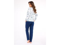 Pyžamo Cornette 682/445 Kristin long/r S-2XL dámské rozepínací 2