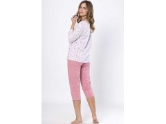 Leveza pyžamo 1636 Dobrusia 3/4 M-2XL rozepínací 1