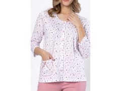 Leveza pyžamo 1636 Dobrusia 3/4 M-2XL rozepínací 3