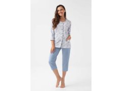 Pyžamo Luna 388 3/4 3XL Z25/26 dámské rozepínací 1