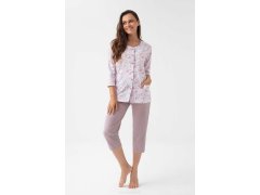 Pyžamo Luna 388 3/4 3XL Z25/26 dámské rozepínací 4