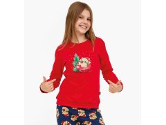 Cornette Young Girl pyžamo 592/186 Teddy length/r Christmas 134-164 2