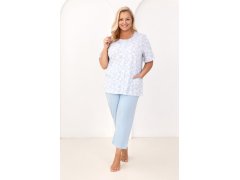 Pyžamo Regina 738 cr/r 2XL-3XL W26 dámské rozepínací 1