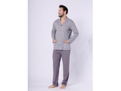 Pyžamo Hotberg 1748 Kamil long/r M-2XL rozepínací 2