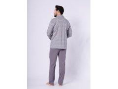 Pyžamo Hotberg 1748 Kamil long/r M-2XL rozepínací 3