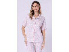 Pyžamo Leveza 1712 Dominika kr/r M-2XL bez zipu 1