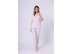 Pyžamo Leveza 1712 Dominika kr/r M-2XL bez zipu 2