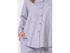 Pyžamo Leveza 1784 Marcelina, dlouhé rukávy, velikosti S–XL, rozepínací 4