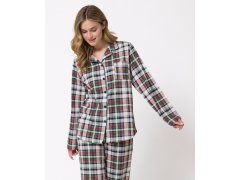 Pyžamo Leveza 1805 Wala, dlouhé rukávy, velikosti M–2XL, rozepínací 1