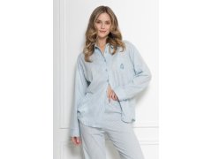 Pyžamo Leveza 1768 Ania, dlouhé rukávy, velikosti M–2XL, rozepínací 2