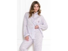 Pyžamo Leveza 1790 Penelopa, dlouhé rukávy, velikosti M–XL, rozepínací 3