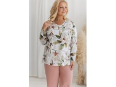 Pyžamo Taro 3652 Denisa, dlouhé rukávy, velikosti 2XL–4XL, Z26 1