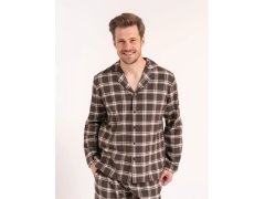 Pyžamo Moraj PDM5700-003 dlouhé rukávy, velikosti M–4XL, rozepínací 2