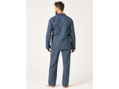 Pyžamo Key MNS 912 B26 dlouhé rukávy, velikosti M–2XL, rozepínací 1