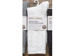 Ponožky WiK Soxlandia 3078 vzor 52 z&nbsp;merino vlny, velikosti 35–42 2