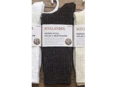Ponožky WiK Soxlandia 3078 vzor 52 z&nbsp;merino vlny, velikosti 35–42 3