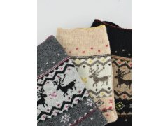 Noviti SW011 Vlněné ponožky se sobem 36-41 4