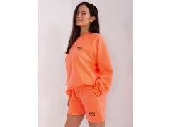 Dámská tepláková souprava s&nbsp;fluo oranžovými šortkami (813) 3