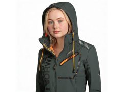 Geographical Norway Reine Ass A EO DB 007 W WU8184F/GNO-Tmavě šedá / oranžová softshellová bunda 4