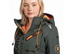 Geographical Norway Reine Ass A EO DB 007 W WU8184F/GNO-Tmavě šedá / oranžová softshellová bunda 5