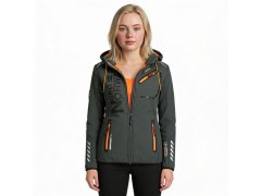 Geographical Norway Reine Ass A EO DB 007 W WU8184F/GNO-Tmavě šedá / oranžová softshellová bunda 6
