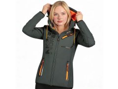 Geographical Norway Reine Ass A EO DB 007 W WU8184F/GNO-Tmavě šedá / oranžová softshellová bunda 7