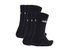 Ponožky Adidas Linear Crew s podšívkou, balení 6 párů, černé JL6094 1
