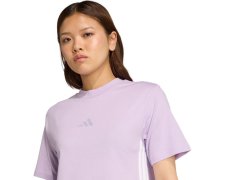 Dámské bavlněné tričko adidas Essentials 3-Stripes ve světle fialové barvě JX7619 2