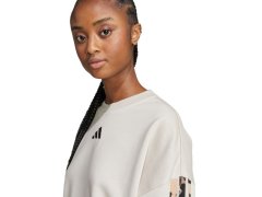 Dámská mikina adidas Animal Print 3-Stripes French Terry Sweatshirt v krémové barvě JM1836 2