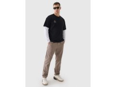 Oversize hladké unisex tričko 4F 4FRAW24TTSHU2672-20S 3