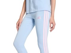 Dámské legíny adidas Essentials 3-Stripes Cotton, světle modré, KD2352 3