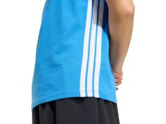 Dámské bavlněné tričko adidas Essentials 3-Stripes světle modrá KC5197 4