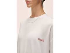 Dámské tričko Casall Oversized Cotton Blend Tee, bílé 1