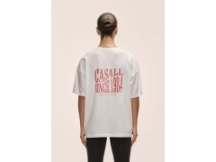 Dámské tričko Casall Oversized Cotton Blend Tee, bílé 5