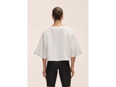 Dámské tričko Casall Aria Cropped Boatneck, bílé 2