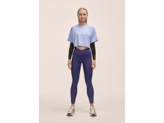 Dámské legíny s&nbsp;vysokým pasem Casall Overlap High Waist Tights, fialové 2