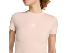 Dámské tričko adidas Essentials 3-Stripes Slim Baby v pastelově růžové barvě KD2343 4