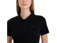 Dámské polo tričko 4F F0768, tmavě černé, 4FWMM00TPTSF0768, 20S 2