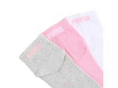 Ponožky Puma Quarter Plain, balení po 3 kusech, růžové, bílé, šedé 938589 11 1